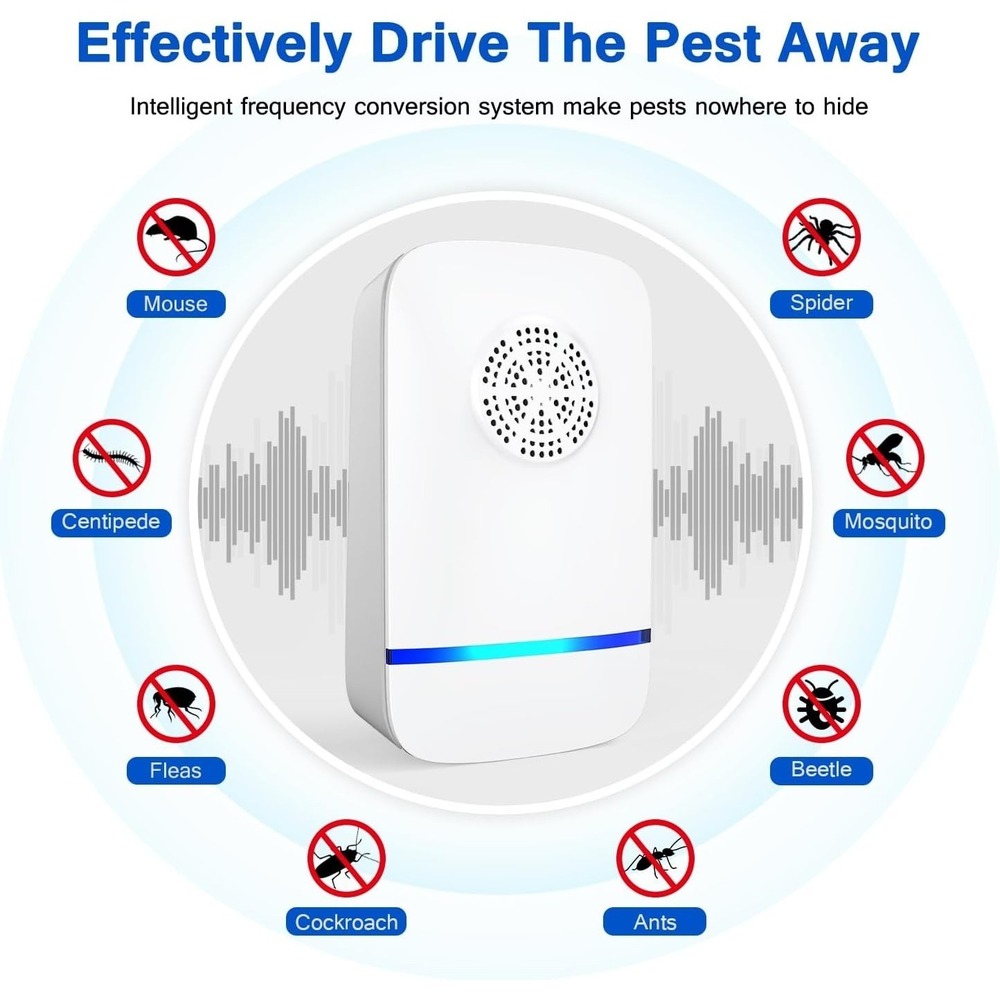 6 pcs Ultrasonic Pest Repeller Electronic Repellent Insects Mice Rat